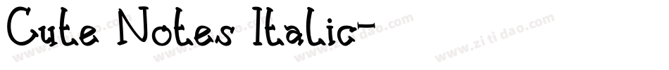 Cute Notes Italic字体转换